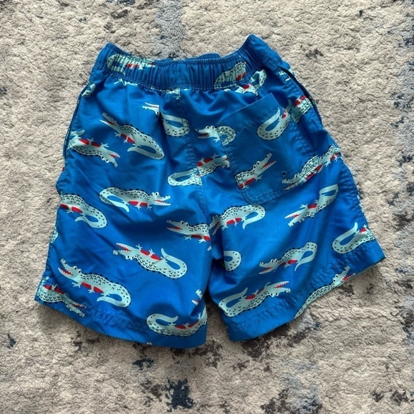 Hanna Andersson Blue Alligator Swim Shorts Rash Guard Size 8 - Picture 7 of 7